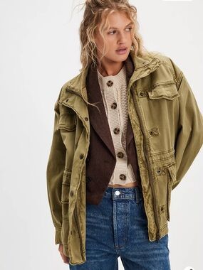 We The Free Arya Utility Jacket in Olive